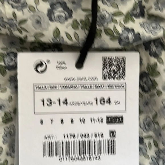 ZARA Kids | Green/Blue | SCALLOPED FLORAL SHORTS LIMITED EDITION - Picture 7 of 8